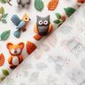 Cotton Poplin clay forest animals Digital Print – ivory,  thumbnail number 4