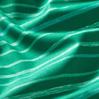 GOTS Scribble Look Stripes Cotton Poplin | Tula – green, 