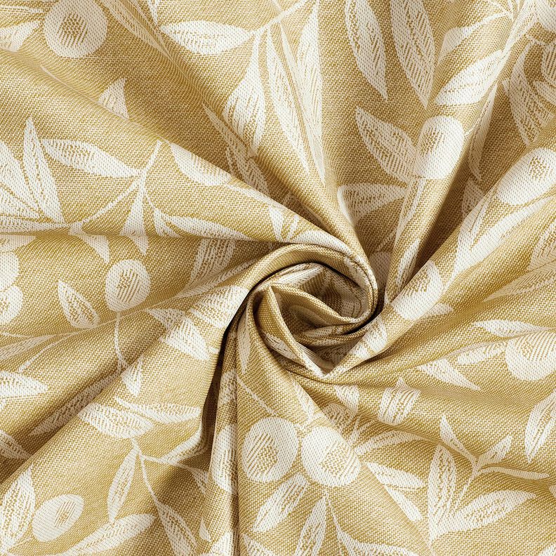 Coated Cotton Jacquard coated olives – yellow olive/light beige,  image number 3