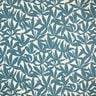 Decor Fabric Half Panama plain leaves – ocean blue/natural,  thumbnail number 1