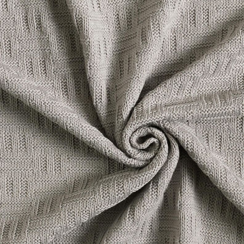 Knit Fabric broken ribbed pattern – light grey,  image number 3