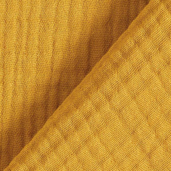 GOTS Triple-Layer Cotton Muslin – curry yellow,  image number 5