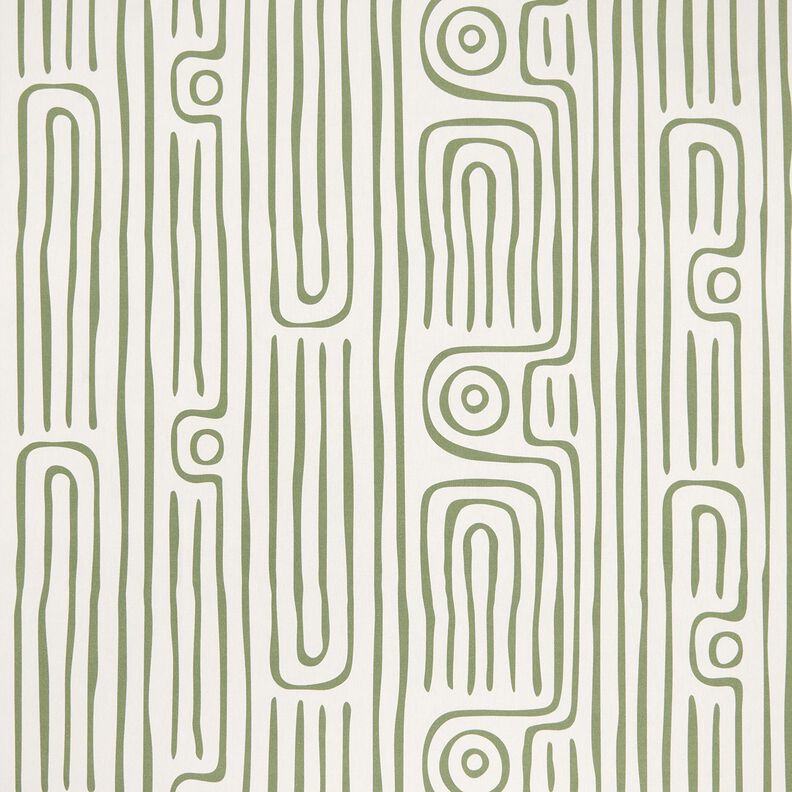 Decor Fabric Half Panama abstract striped pattern – pine/natural, image number 1