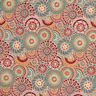 Decor Fabric Tapestry Fabric Colourful Circles – carmine/light beige,  thumbnail number 1