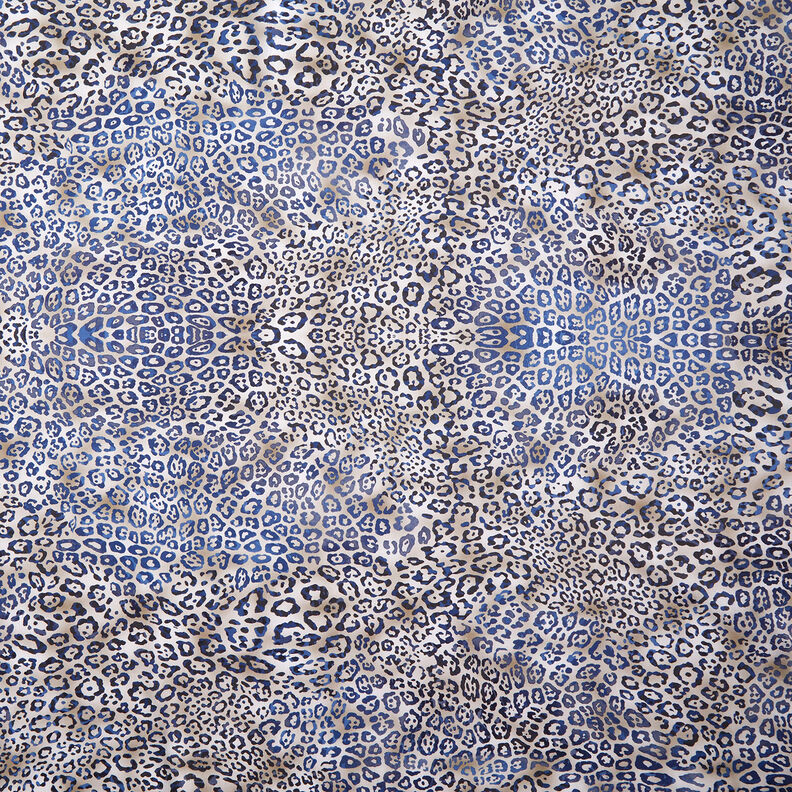 GOTS Cotton Poplin Leopard print | TCC x LOOKS by Wolfgang Joop – indigo/light taupe,  image number 1