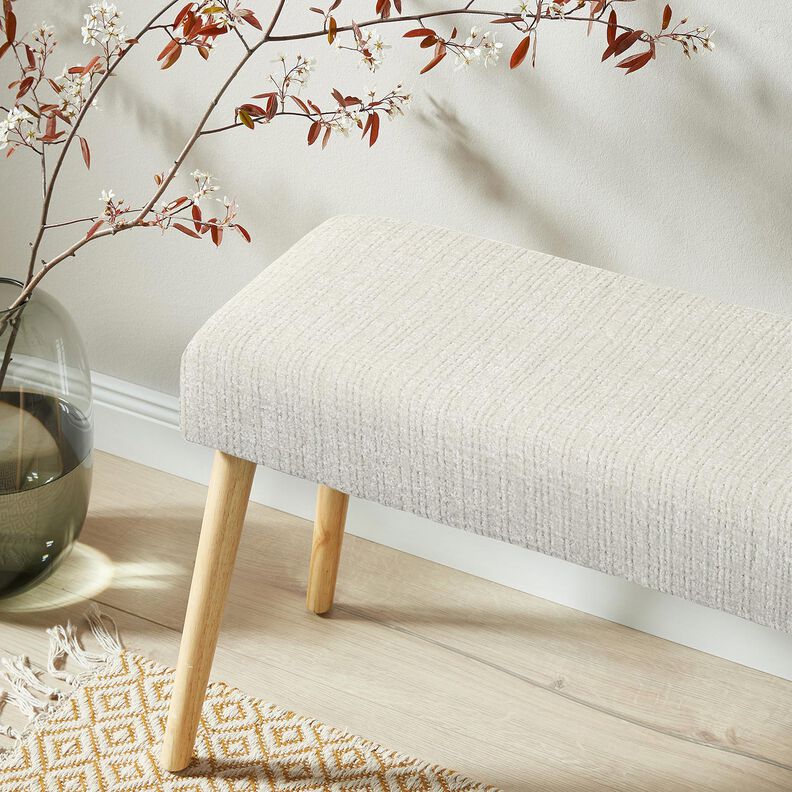 Upholstery Fabric Chenille Plain – offwhite, image number 5