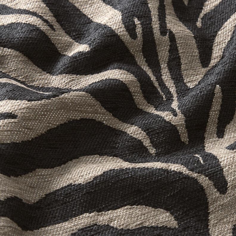 Upholstery Fabric Jacquard Zebra – khaki/black, image number 6