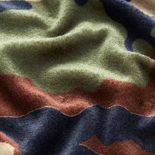 Cosy Fleece Camouflage – light taupe/dark green, 