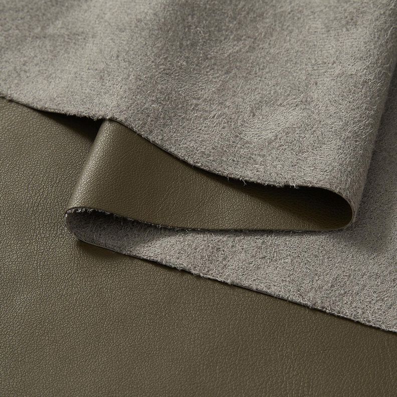 Imitation Leather with velour reverse  – dark pine,  image number 3