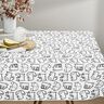 Cotton Cretonne cat sketches – black/ivory,  thumbnail number 7