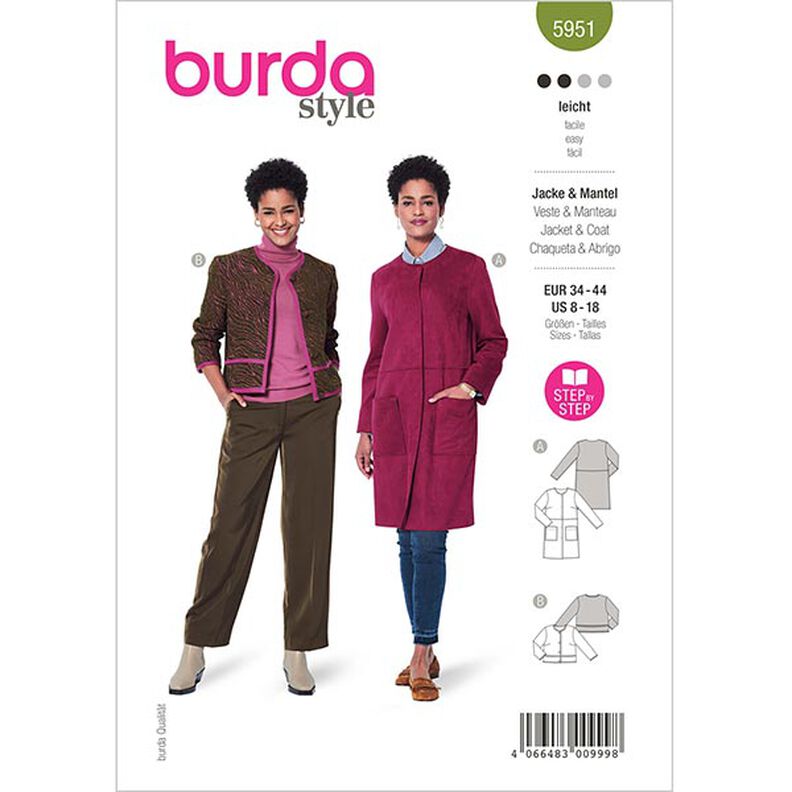 jacket / coat | Burda 5951 | 34-44,  image number 1