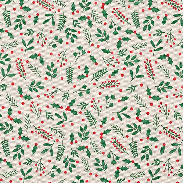 Decor Fabric Half Panama Classic Mistletoe – beige/green,  image number 1