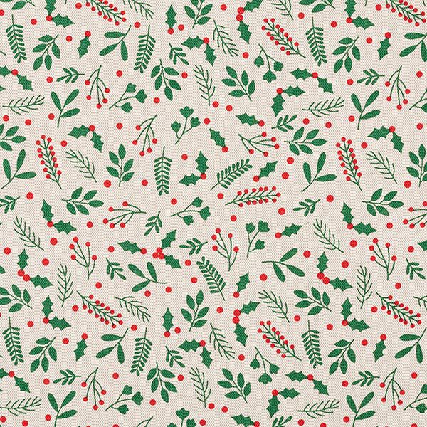 Decor Fabric Half Panama Classic Mistletoe – beige/green, image number 1