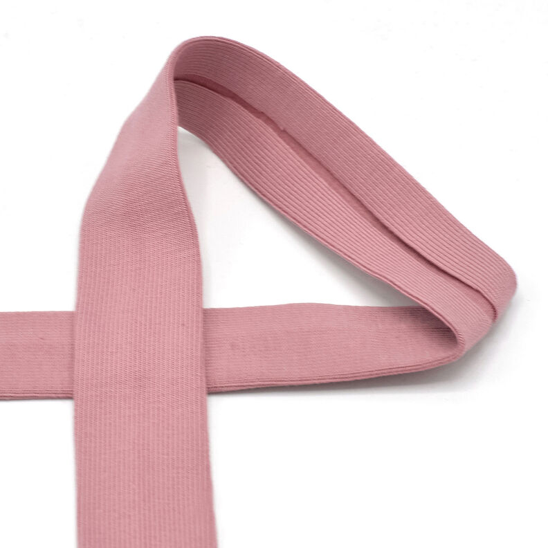 Bias binding Cotton Jersey [20 mm] – dark dusky pink,  image number 1