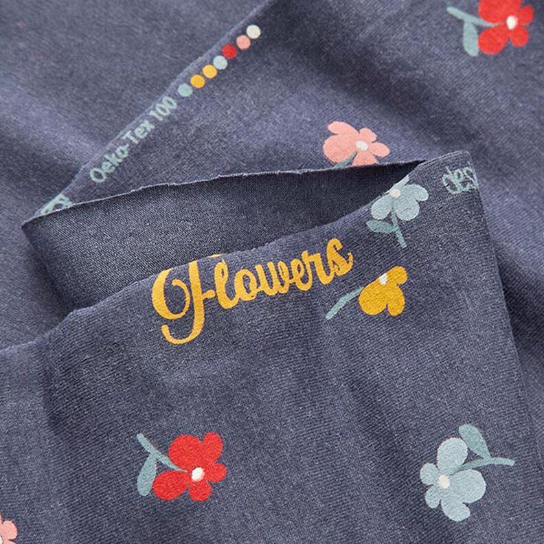 Cotton Jersey Little Flowers – navy blue,  image number 3