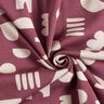 Alpine Fleece Abstract shapes  – grape/natural,  thumbnail number 3