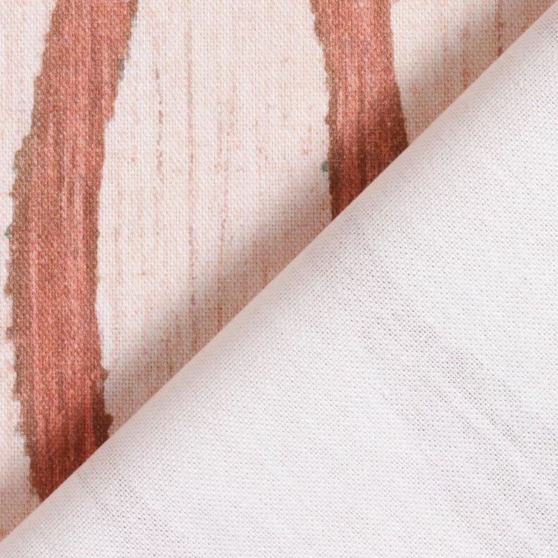 Decor Fabric Half Panama wavy stripes – red/rosé, image number 4