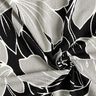 Stretch crepe large flowers – black/light grey,  thumbnail number 3