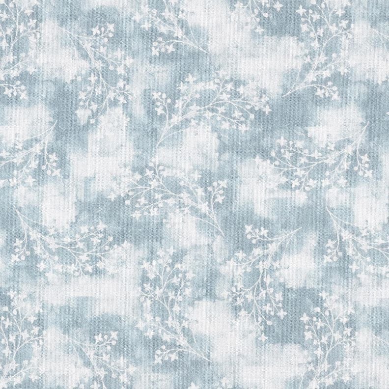 Cotton Poplin fine branches – blue,  image number 1