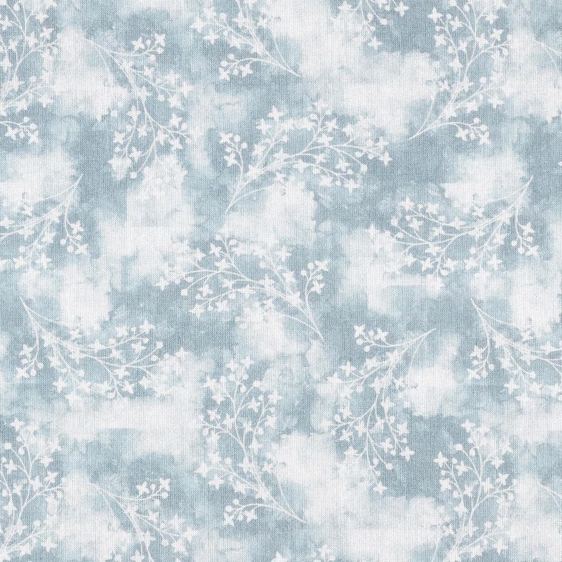 Cotton Poplin fine branches – blue, image number 1