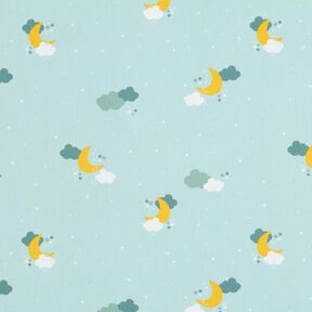 Cotton Poplin starry sky – pale mint, 