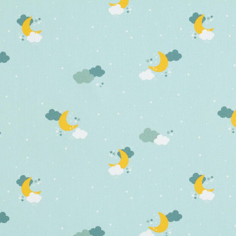 Cotton Poplin starry sky – pale mint,  image number 1