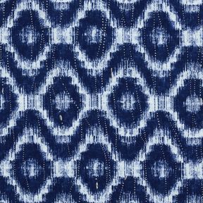 Cotton Poplin diamonds & glitter drops – indigo/white, 