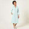 Delicate hydrangeas linen blend – ivory/light turquoise,  thumbnail number 5
