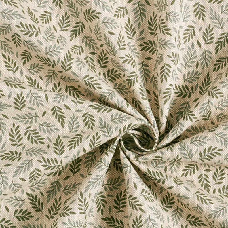 Decor Fabric Half Panama Delicate Leaves – natural,  image number 5