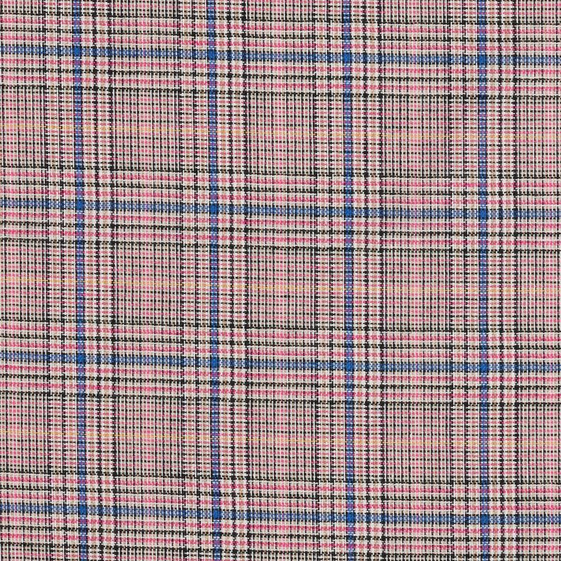 Cotton Blend fine check print – intense pink/royal blue,  image number 1