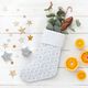 Cotton Cretonne Gifts and Christmas Tree Ornaments – light grey/gold,  thumbnail number 7