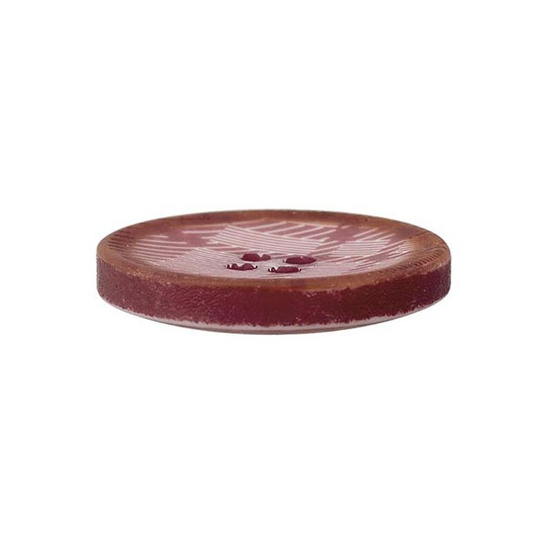 4-Hole Checked Polyester Button – raspberry,  image number 2