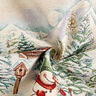 Decorative Panel Tapestry Fabric Snowman – carmine/light beige,  thumbnail number 3