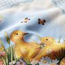 Decorative Panel Tapestry Fabric Chicks and Easter Eggs – light blue,  thumbnail number 2