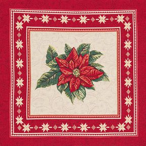 Tapestry Decor Fabric Panel Christmas Star – red, 