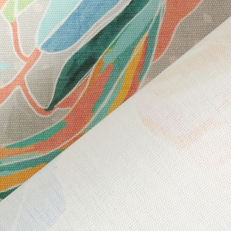 Outdoor Fabric Canvas Tropical Leaves – coral,  image number 4