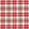 Decor Fabric Canvas colourful checks – taupe/red,  thumbnail number 1
