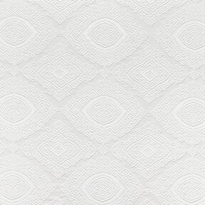 Decor Fabric Jacquard decorative diamonds 275 cm – white, 