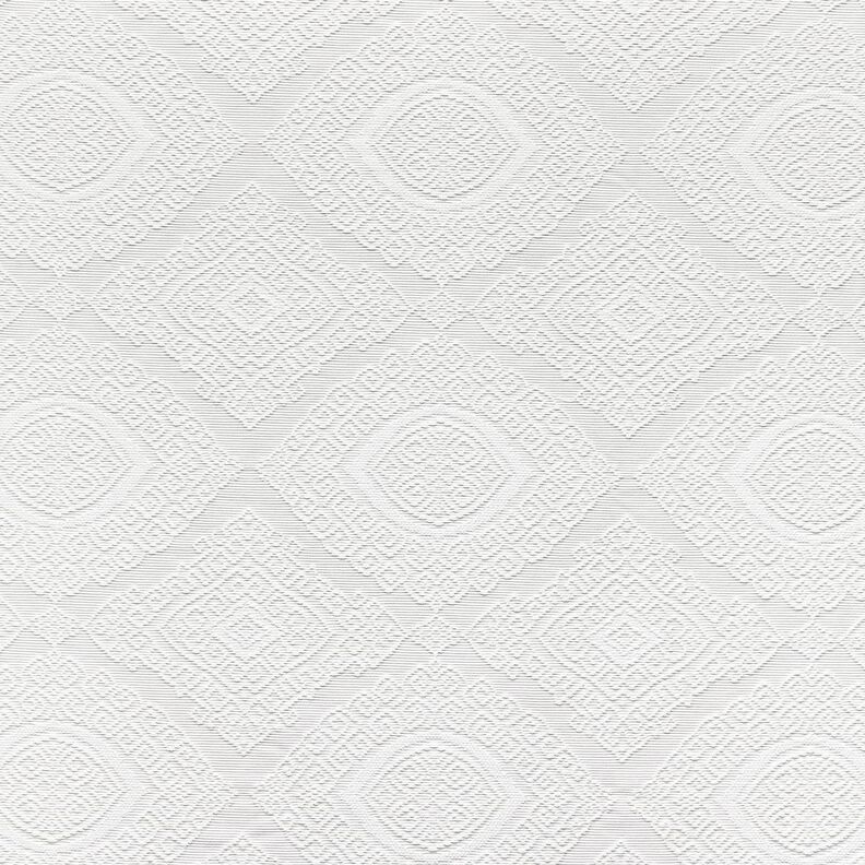 Decor Fabric Jacquard decorative diamonds 275 cm – white, image number 1