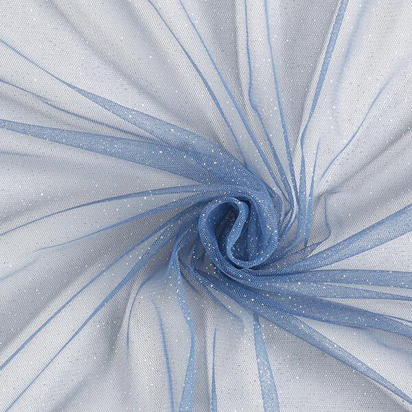 Royal Glitter Tulle – denim blue/silver,  image number 1