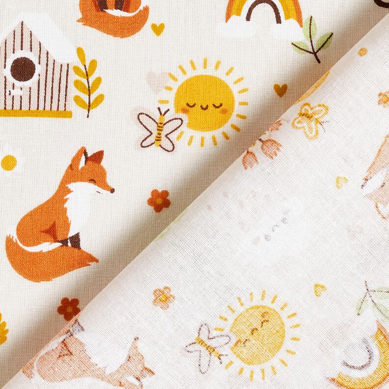 Cotton Poplin Fox in the garden – natural,  image number 4