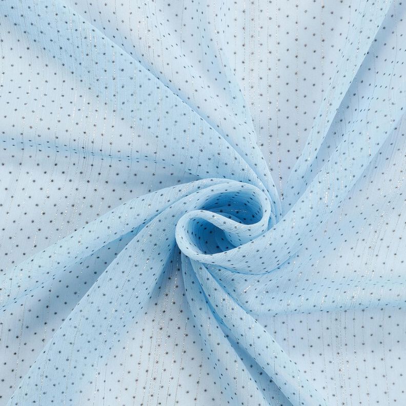Glitter stripes and dots chiffon – light blue,  image number 3