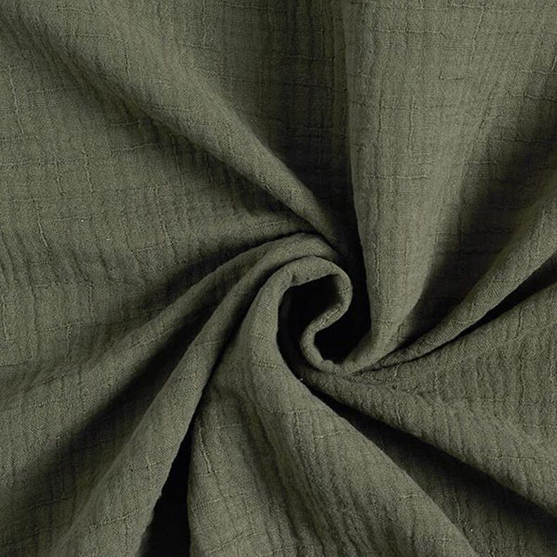 Bamboo Double Gauze/Muslin Texture – olive,  image number 1