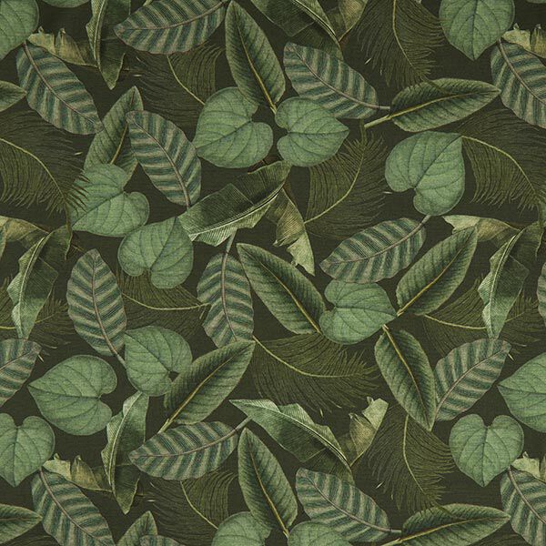 Outdoor Fabric Canvas Palm Leaves – dark green,  image number 1