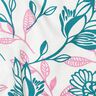 Viscose Linen Blend Flowers| Poppy Fabrics – ivory/turquoise,  thumbnail number 2