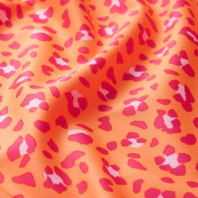 Swimsuit fabric leopard print – peach orange/intense pink | Remnant 50cm, 