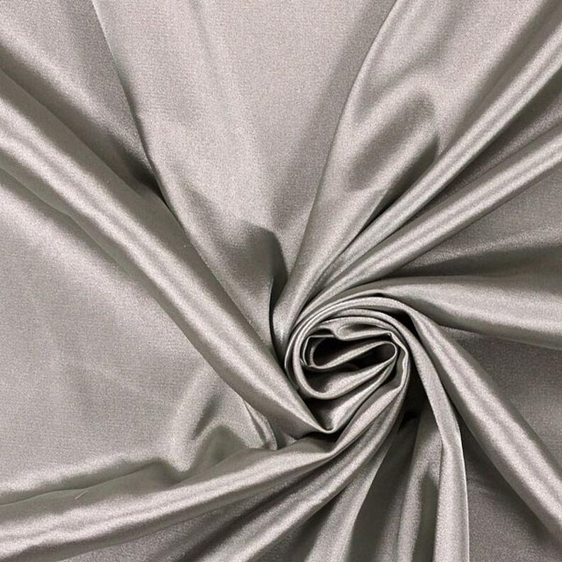 Stretch Satin – silver metallic,  image number 1