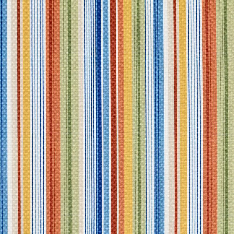 Tablecloth fabric Fine Stripes – white/blue,  image number 1