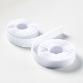 Velcro tape set [2 x 2m | 20 mm] – white, 
