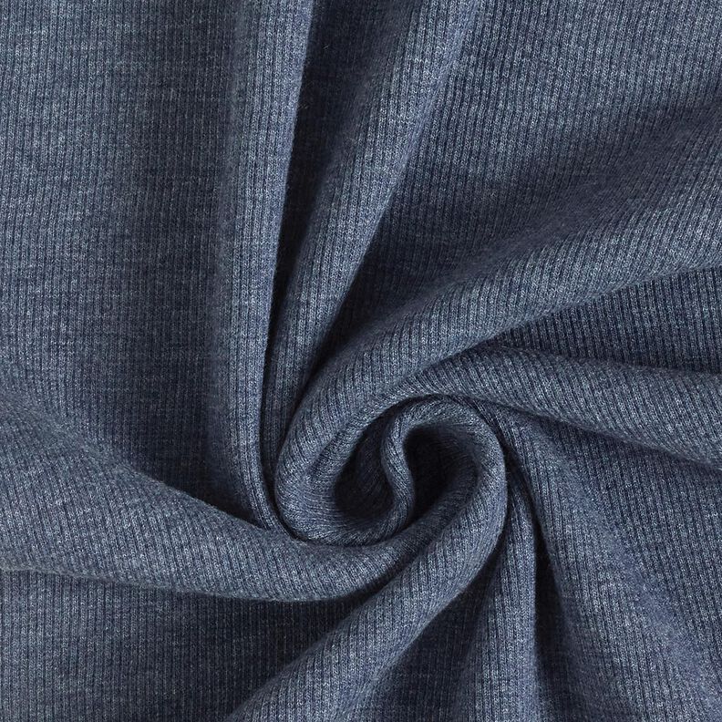 2x2 Ribbing Mottled – denim blue,  image number 1